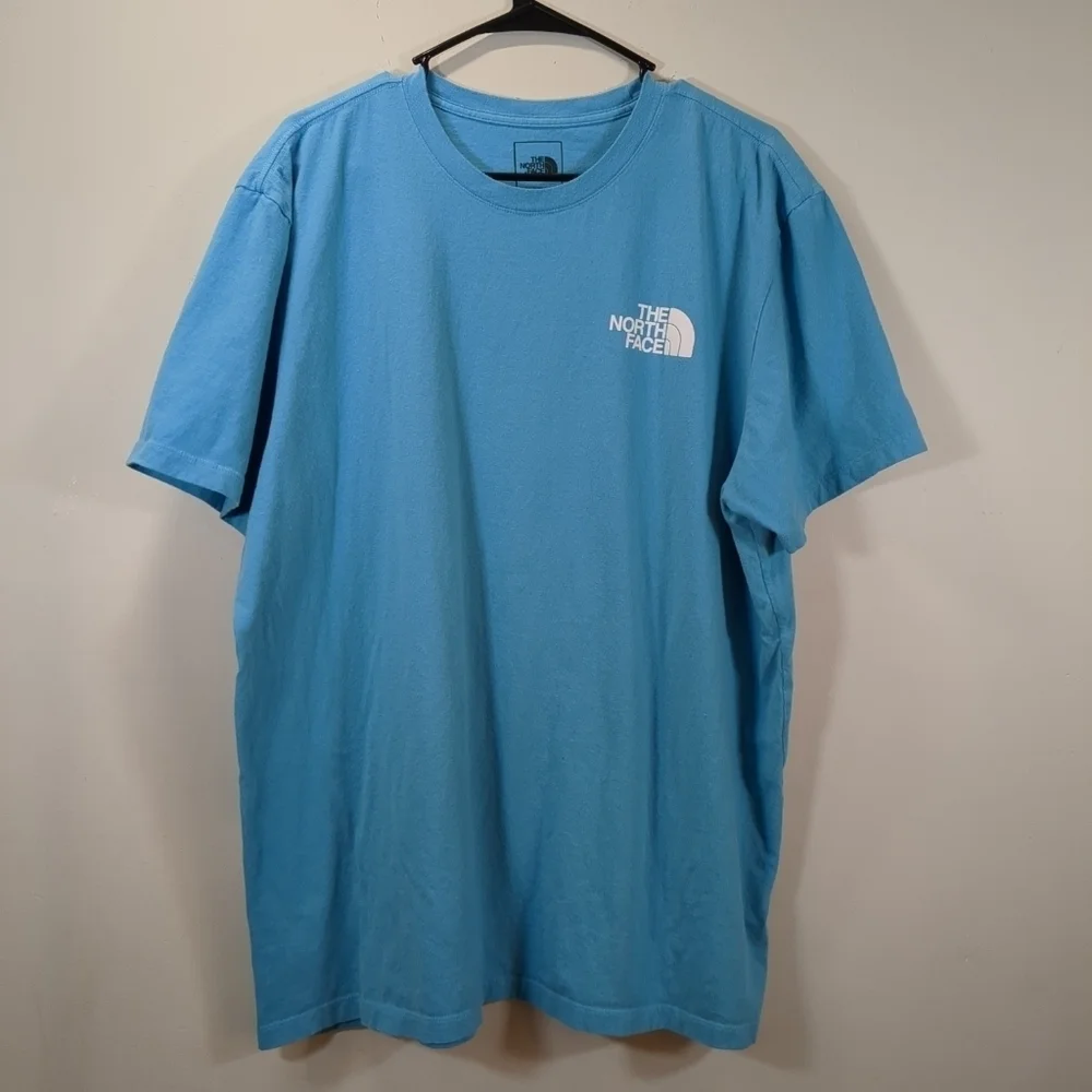 The North Face men's crew neck short sleeve blue shirt, size XXL